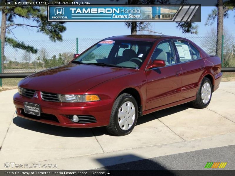 Ultra Red Pearl / Gray 2003 Mitsubishi Galant ES