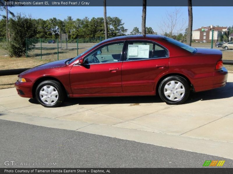 Ultra Red Pearl / Gray 2003 Mitsubishi Galant ES