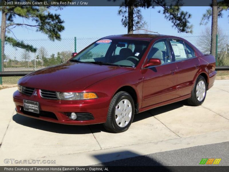 Ultra Red Pearl / Gray 2003 Mitsubishi Galant ES