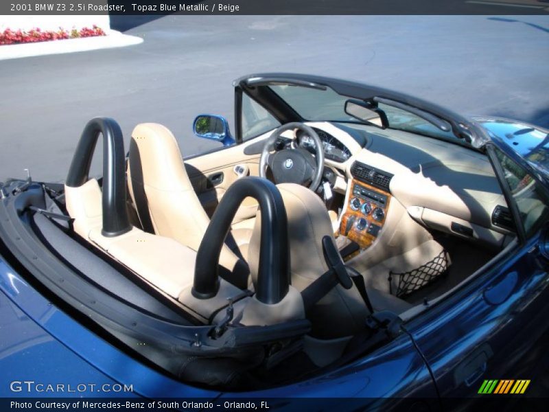 Topaz Blue Metallic / Beige 2001 BMW Z3 2.5i Roadster