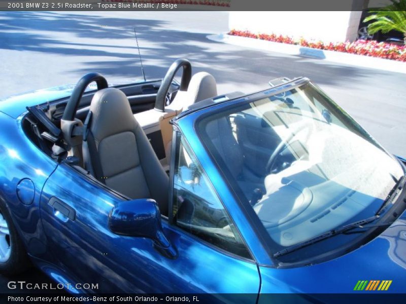 Topaz Blue Metallic / Beige 2001 BMW Z3 2.5i Roadster