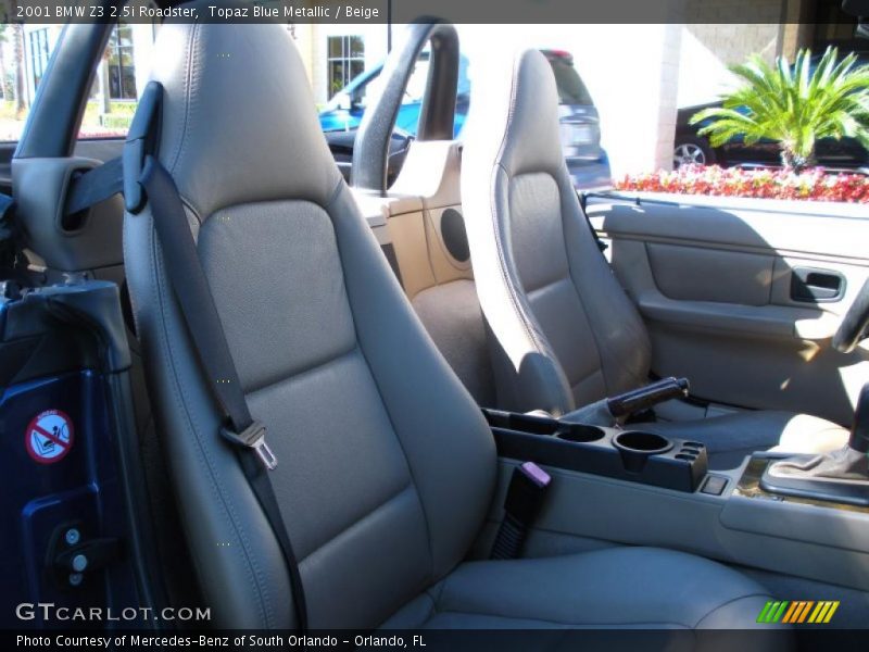 Topaz Blue Metallic / Beige 2001 BMW Z3 2.5i Roadster