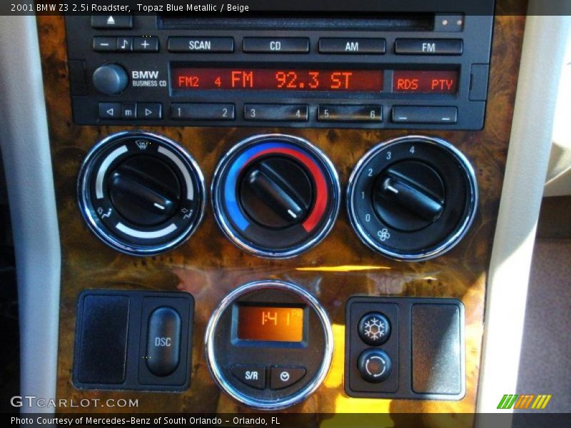 Controls of 2001 Z3 2.5i Roadster