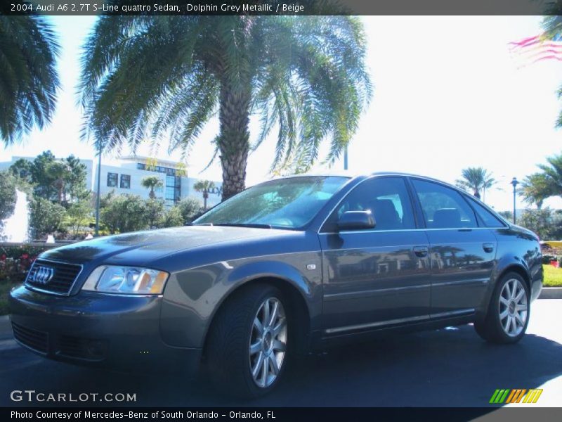 Dolphin Grey Metallic / Beige 2004 Audi A6 2.7T S-Line quattro Sedan