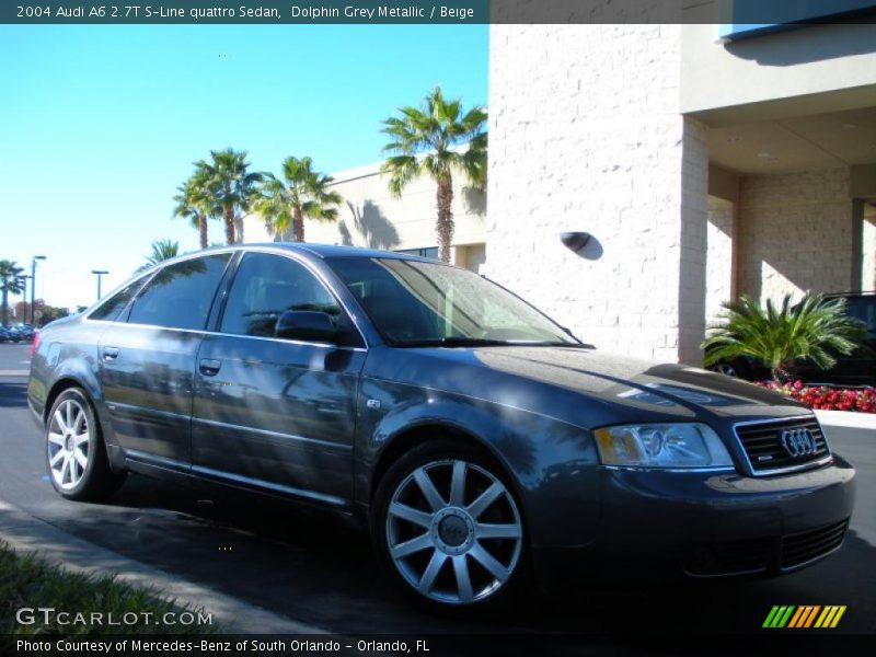 Dolphin Grey Metallic / Beige 2004 Audi A6 2.7T S-Line quattro Sedan
