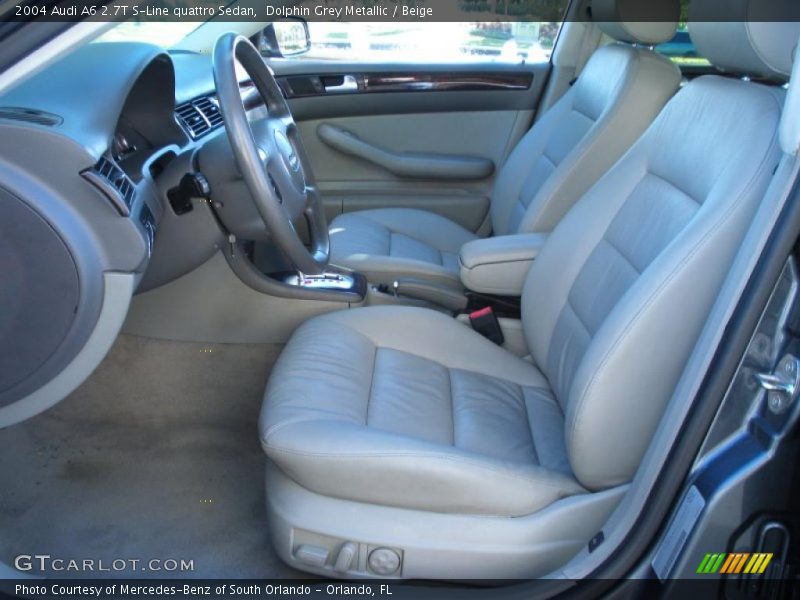 Dolphin Grey Metallic / Beige 2004 Audi A6 2.7T S-Line quattro Sedan
