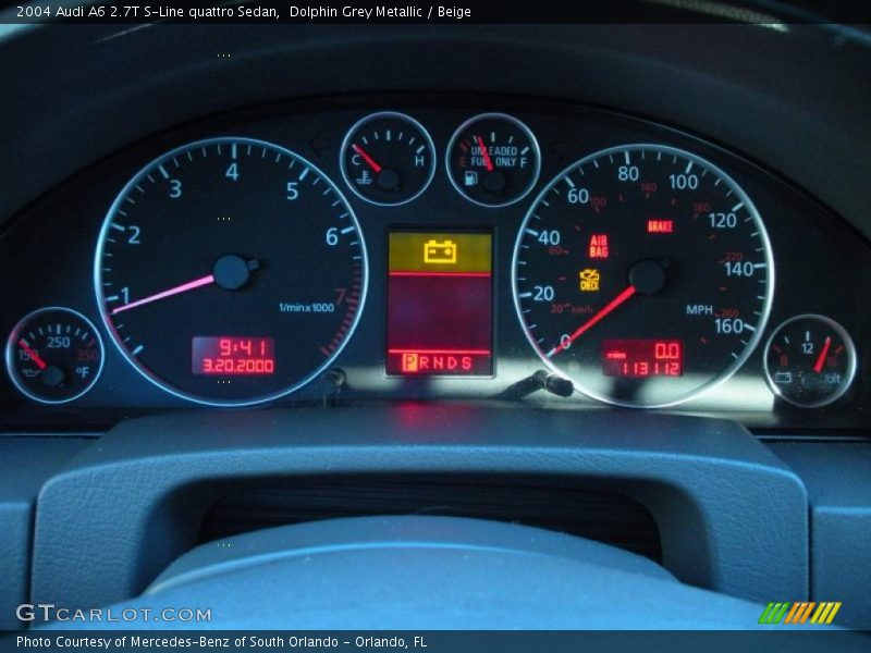 2004 A6 2.7T S-Line quattro Sedan 2.7T S-Line quattro Sedan Gauges