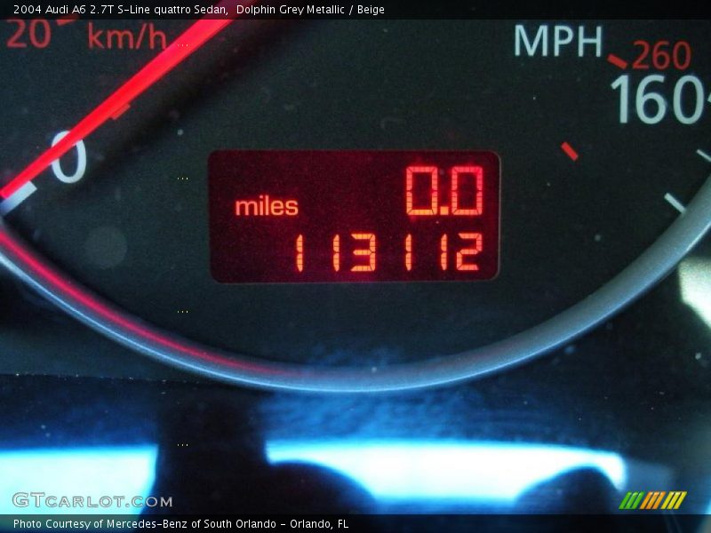 Dolphin Grey Metallic / Beige 2004 Audi A6 2.7T S-Line quattro Sedan