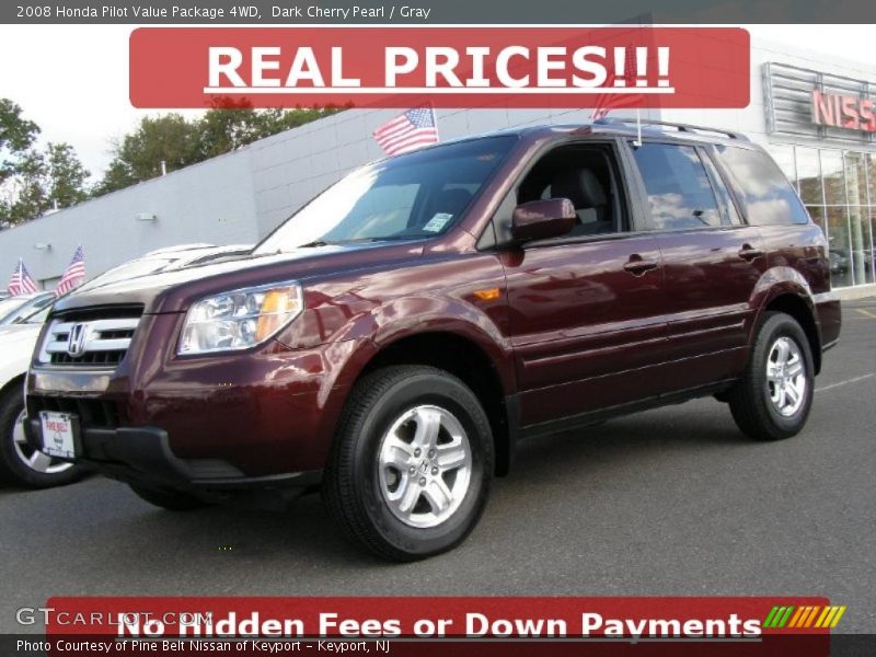 Dark Cherry Pearl / Gray 2008 Honda Pilot Value Package 4WD