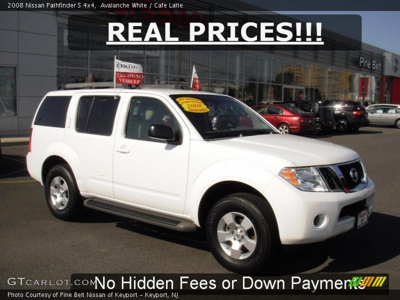 Avalanche White / Cafe Latte 2008 Nissan Pathfinder S 4x4