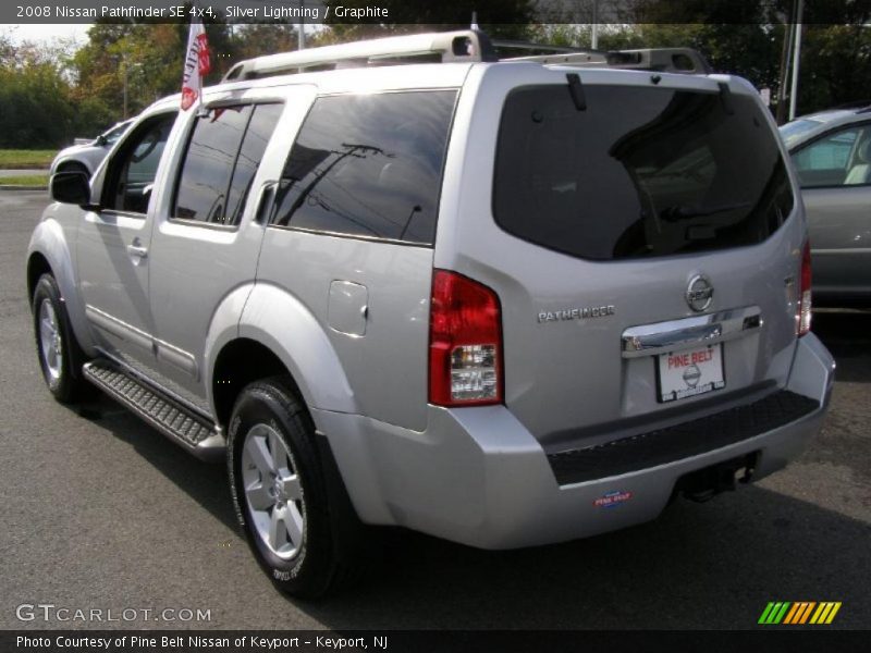 Silver Lightning / Graphite 2008 Nissan Pathfinder SE 4x4