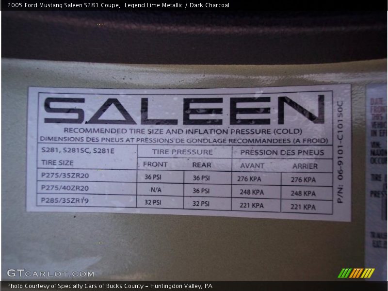  2005 Mustang Saleen S281 Coupe Logo