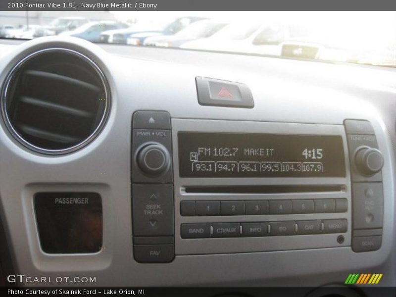 Navy Blue Metallic / Ebony 2010 Pontiac Vibe 1.8L