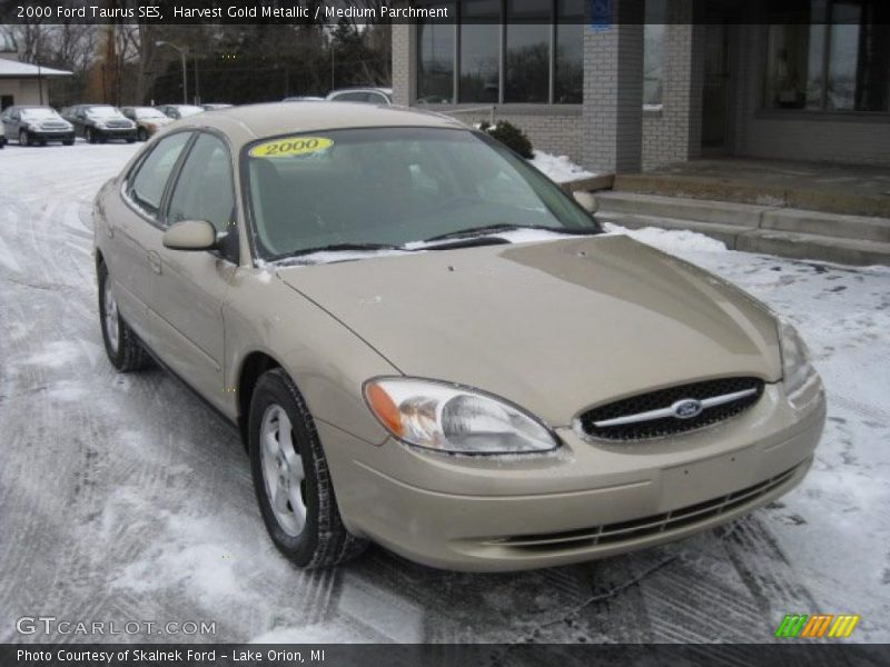 Harvest Gold Metallic / Medium Parchment 2000 Ford Taurus SES