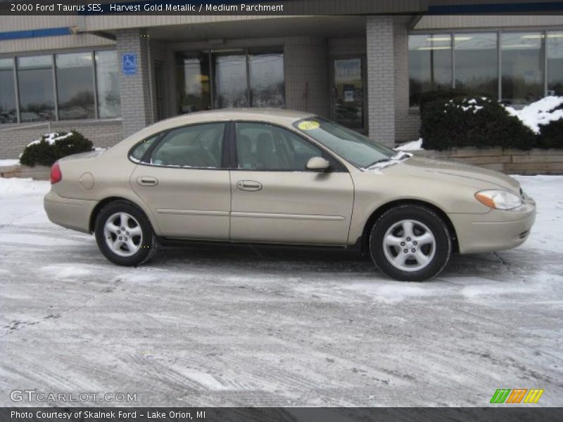 Harvest Gold Metallic / Medium Parchment 2000 Ford Taurus SES