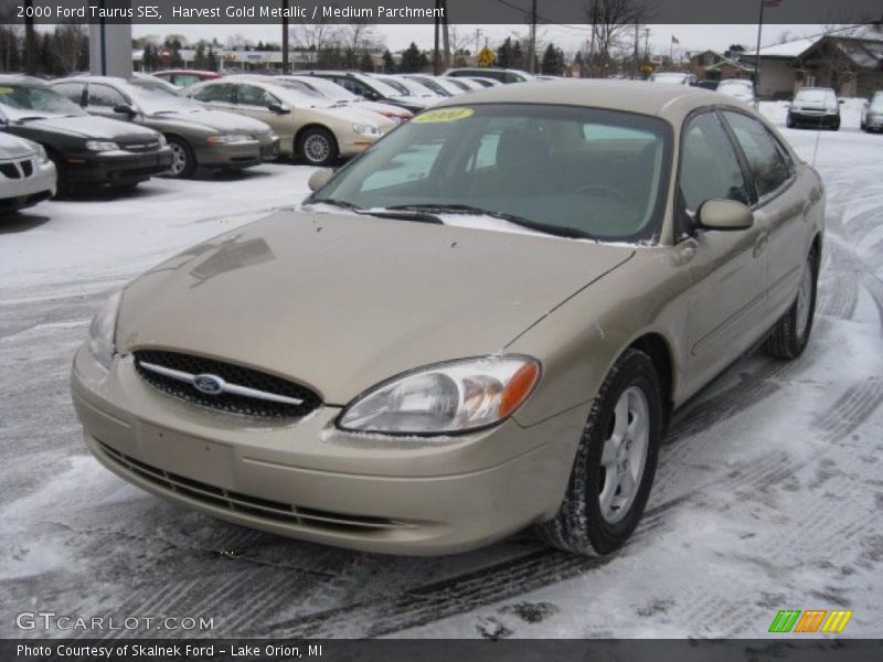 Harvest Gold Metallic / Medium Parchment 2000 Ford Taurus SES