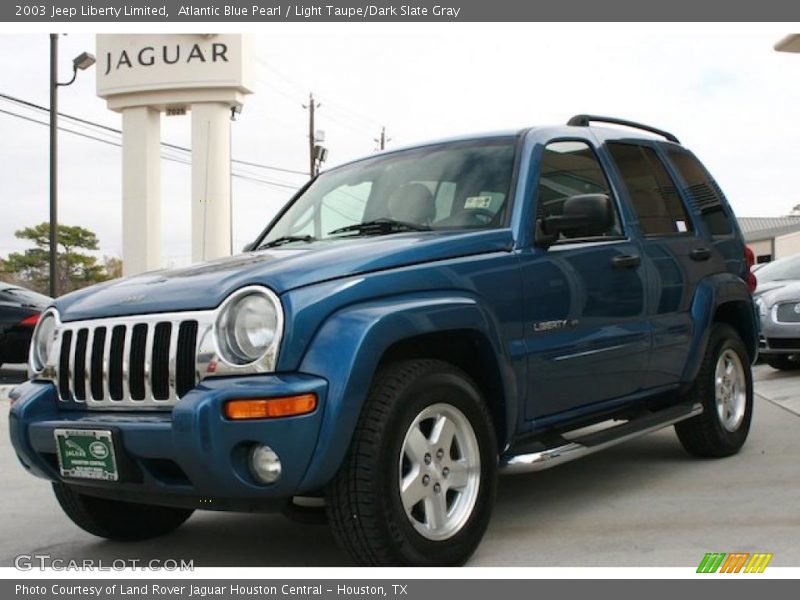 Atlantic Blue Pearl / Light Taupe/Dark Slate Gray 2003 Jeep Liberty Limited