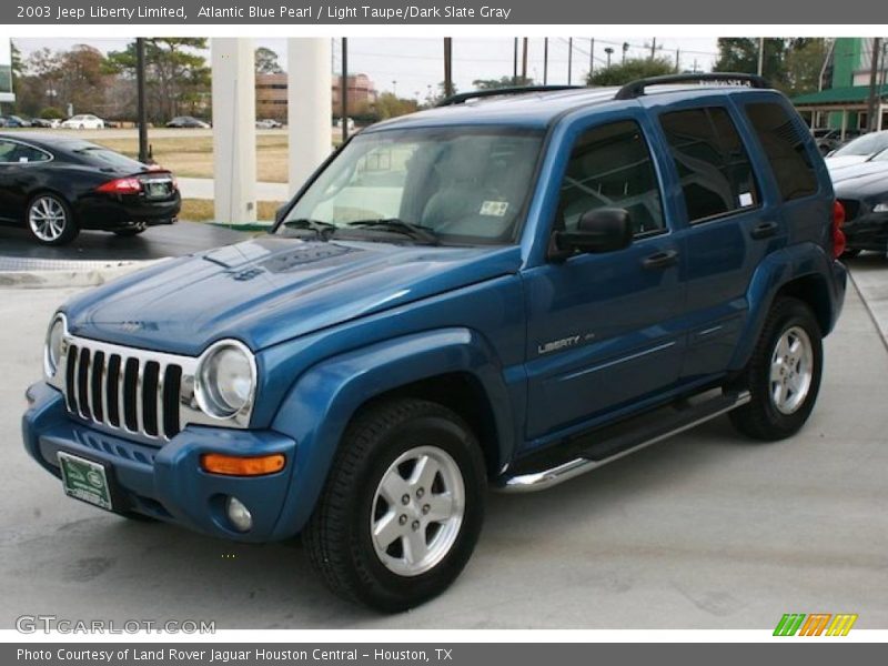 Atlantic Blue Pearl / Light Taupe/Dark Slate Gray 2003 Jeep Liberty Limited