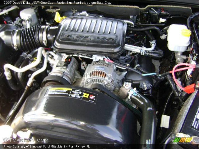 Patriot Blue Pearl / Medium Slate Gray 2007 Dodge Dakota SLT Club Cab