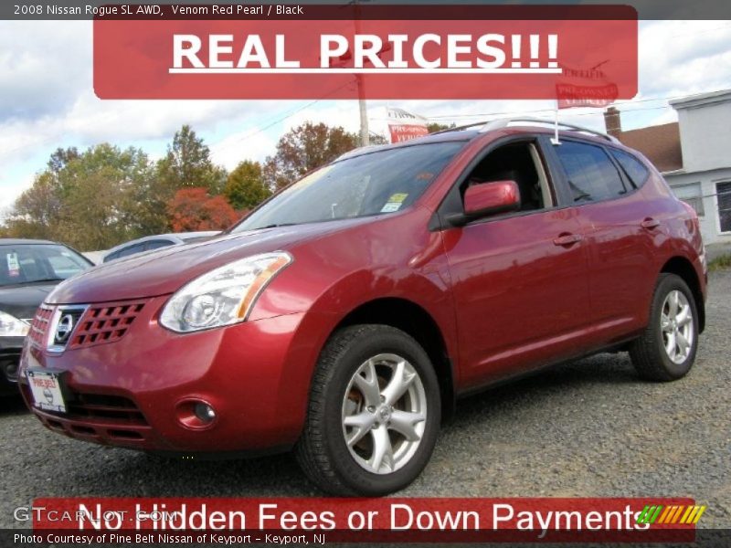 Venom Red Pearl / Black 2008 Nissan Rogue SL AWD