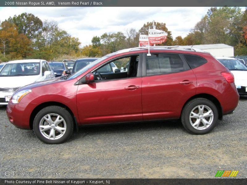 Venom Red Pearl / Black 2008 Nissan Rogue SL AWD