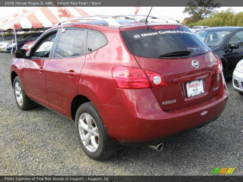 Venom Red Pearl / Black 2008 Nissan Rogue SL AWD