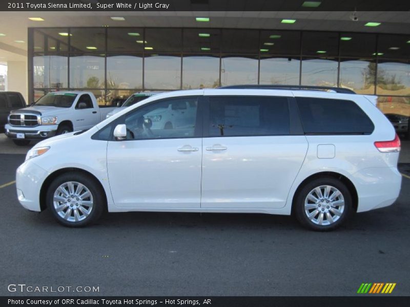 Super White / Light Gray 2011 Toyota Sienna Limited