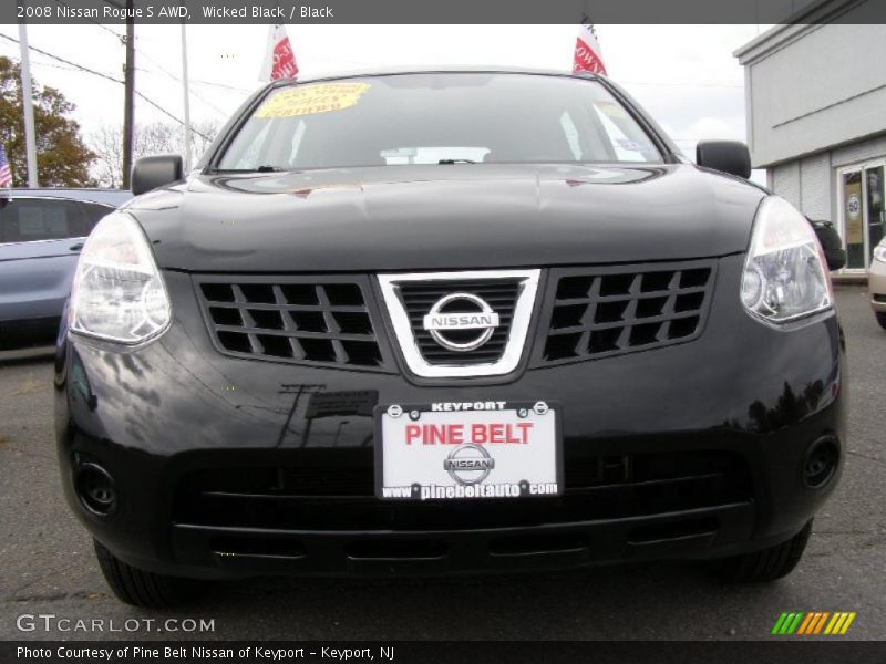 Wicked Black / Black 2008 Nissan Rogue S AWD