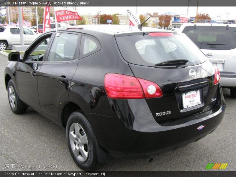 Wicked Black / Black 2008 Nissan Rogue S AWD