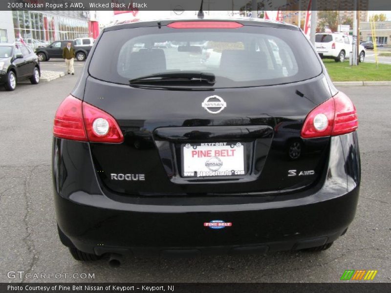 Wicked Black / Black 2008 Nissan Rogue S AWD