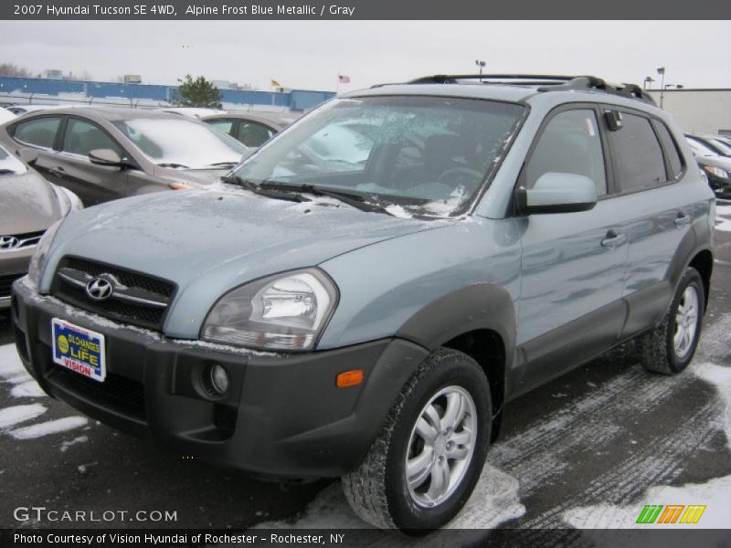 Alpine Frost Blue Metallic / Gray 2007 Hyundai Tucson SE 4WD