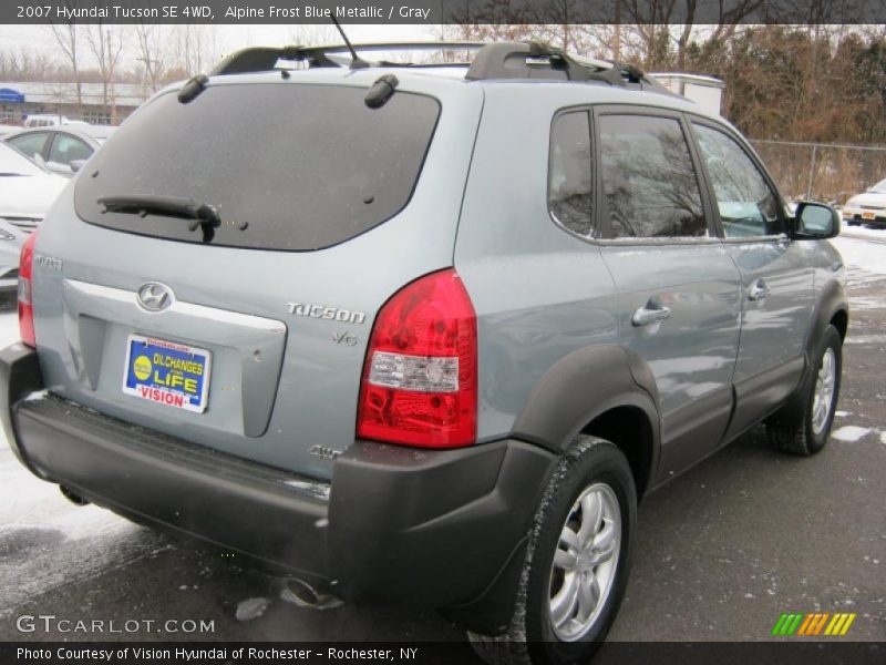 Alpine Frost Blue Metallic / Gray 2007 Hyundai Tucson SE 4WD