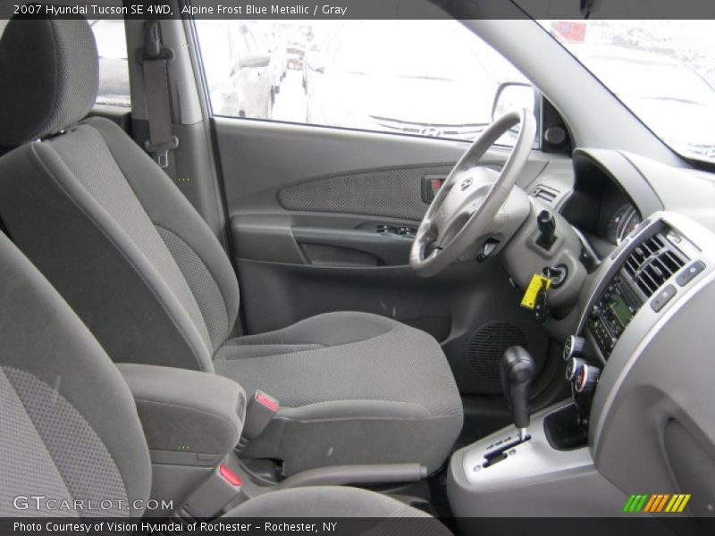 Alpine Frost Blue Metallic / Gray 2007 Hyundai Tucson SE 4WD