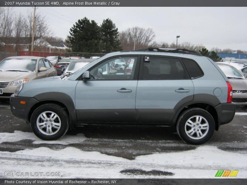 Alpine Frost Blue Metallic / Gray 2007 Hyundai Tucson SE 4WD