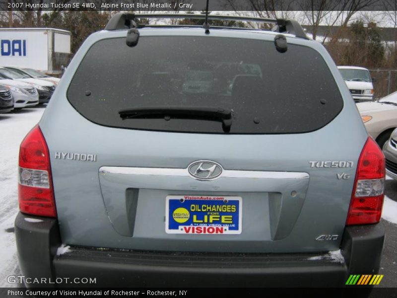 Alpine Frost Blue Metallic / Gray 2007 Hyundai Tucson SE 4WD