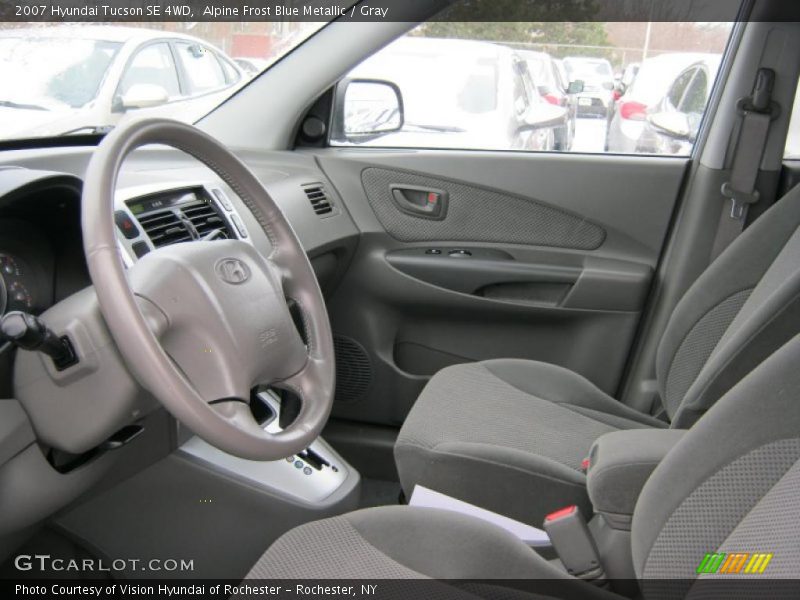 Alpine Frost Blue Metallic / Gray 2007 Hyundai Tucson SE 4WD