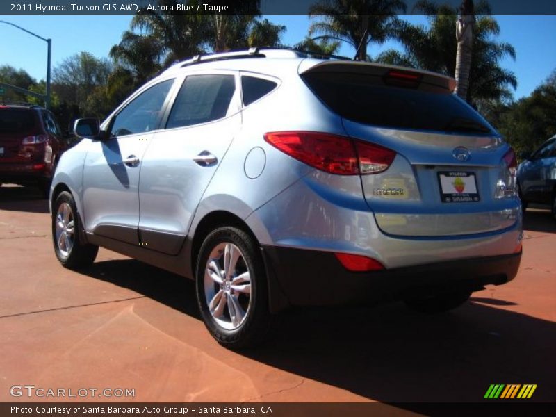Aurora Blue / Taupe 2011 Hyundai Tucson GLS AWD