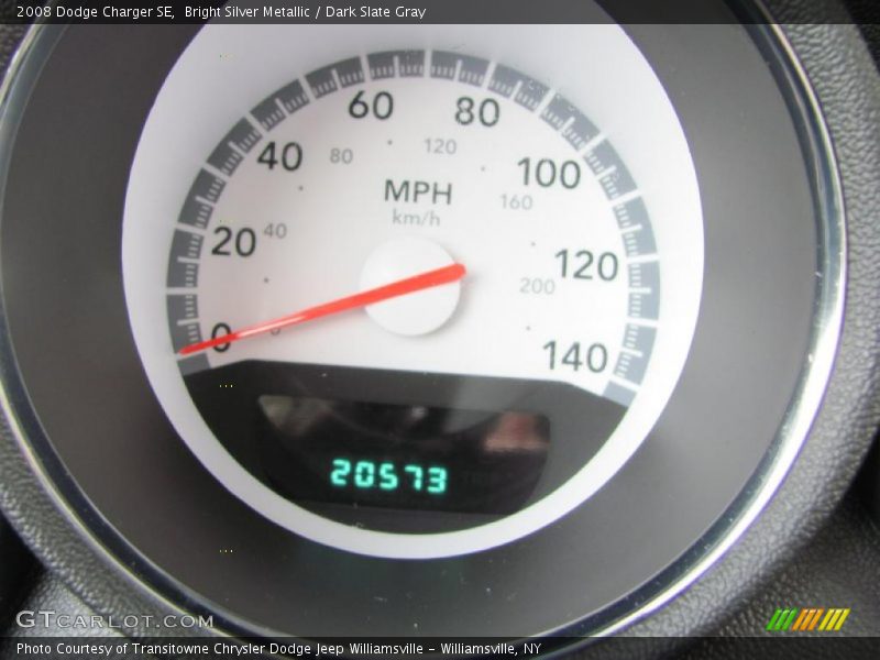 Bright Silver Metallic / Dark Slate Gray 2008 Dodge Charger SE