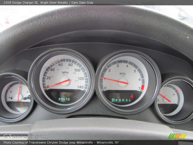 Bright Silver Metallic / Dark Slate Gray 2008 Dodge Charger SE