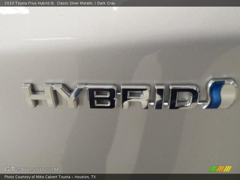 Classic Silver Metallic / Dark Gray 2010 Toyota Prius Hybrid III
