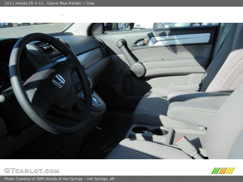 Glacier Blue Metallic / Gray 2011 Honda CR-V LX