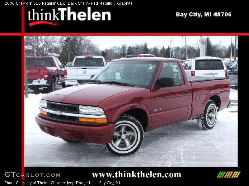 Dark Cherry Red Metallic / Graphite 2000 Chevrolet S10 Regular Cab