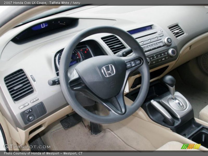Taffeta White / Ivory 2007 Honda Civic LX Coupe