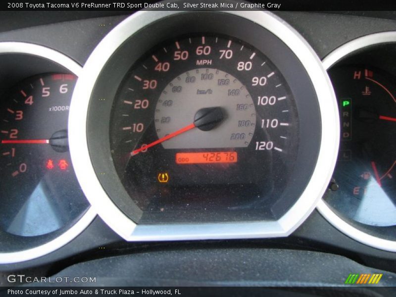 Silver Streak Mica / Graphite Gray 2008 Toyota Tacoma V6 PreRunner TRD Sport Double Cab