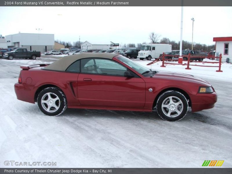 Redfire Metallic / Medium Parchment 2004 Ford Mustang V6 Convertible