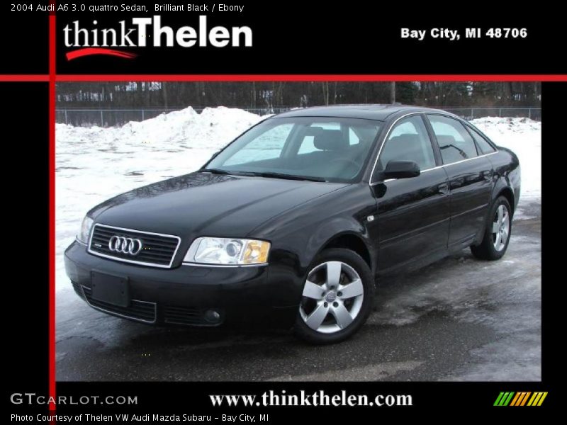 Brilliant Black / Ebony 2004 Audi A6 3.0 quattro Sedan