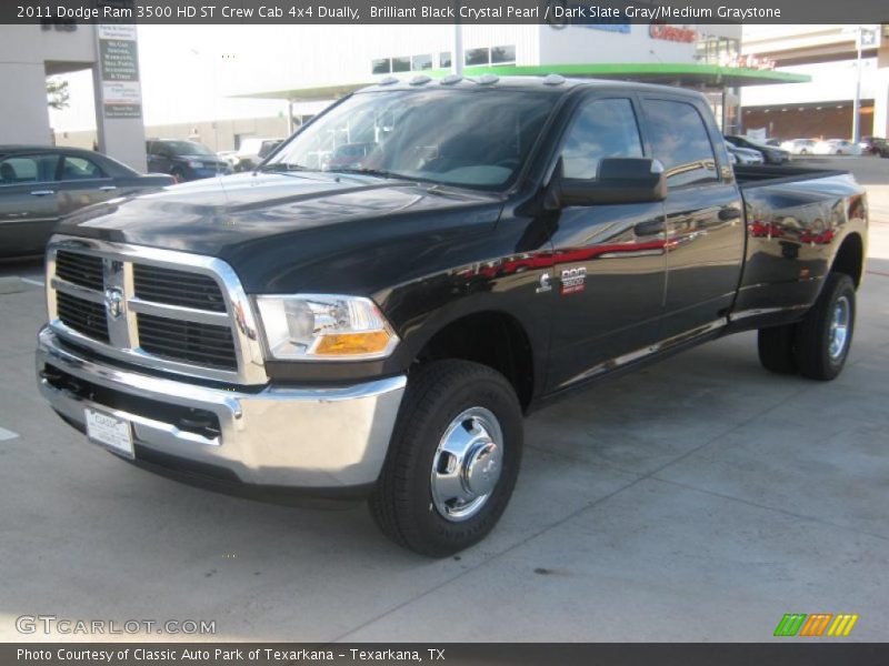 Brilliant Black Crystal Pearl / Dark Slate Gray/Medium Graystone 2011 Dodge Ram 3500 HD ST Crew Cab 4x4 Dually