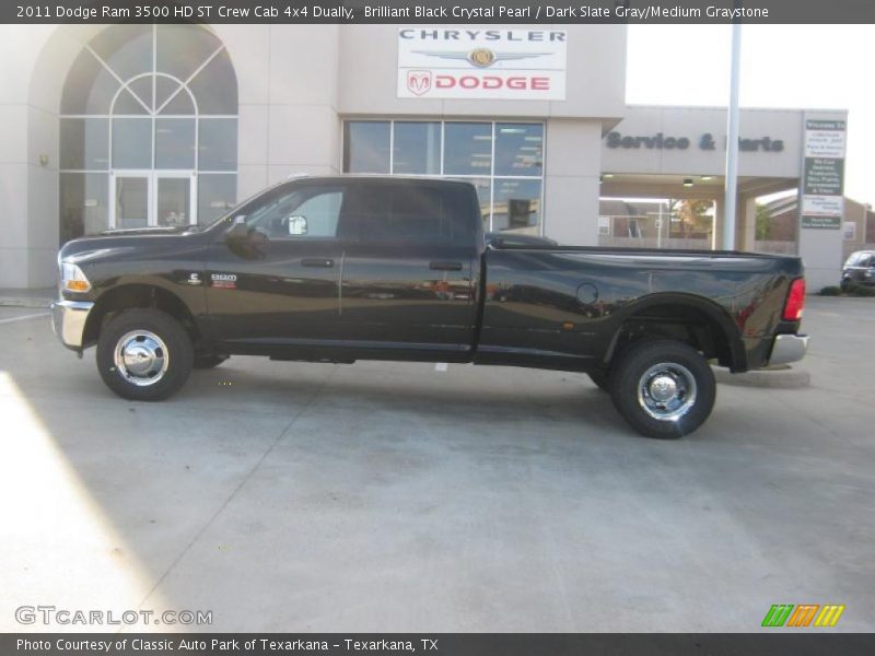 Brilliant Black Crystal Pearl / Dark Slate Gray/Medium Graystone 2011 Dodge Ram 3500 HD ST Crew Cab 4x4 Dually