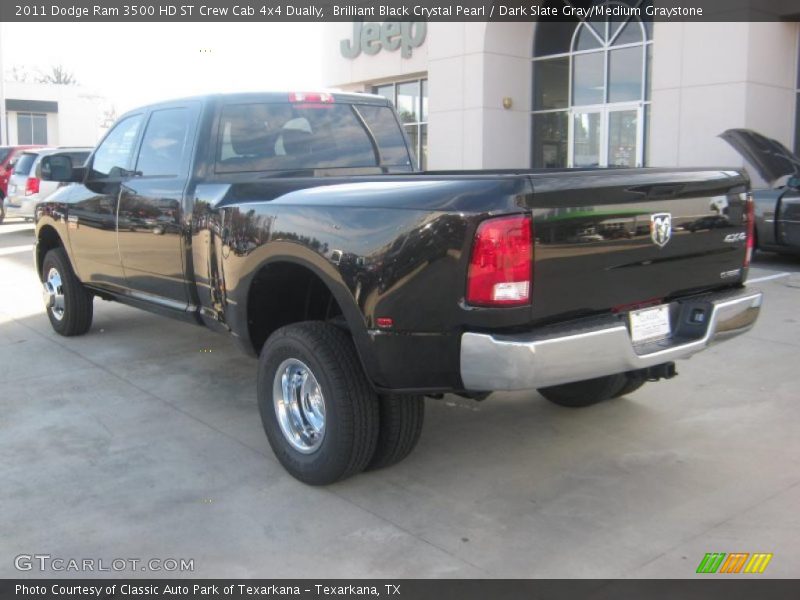 Brilliant Black Crystal Pearl / Dark Slate Gray/Medium Graystone 2011 Dodge Ram 3500 HD ST Crew Cab 4x4 Dually