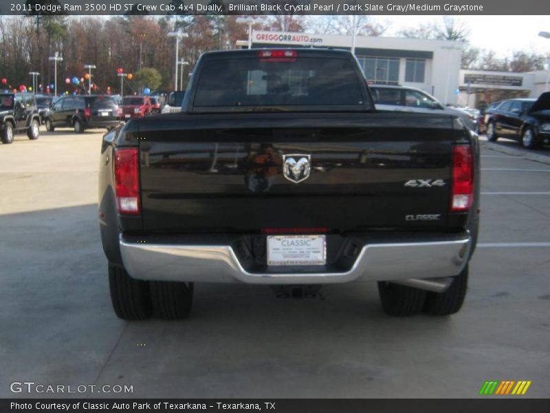 Brilliant Black Crystal Pearl / Dark Slate Gray/Medium Graystone 2011 Dodge Ram 3500 HD ST Crew Cab 4x4 Dually